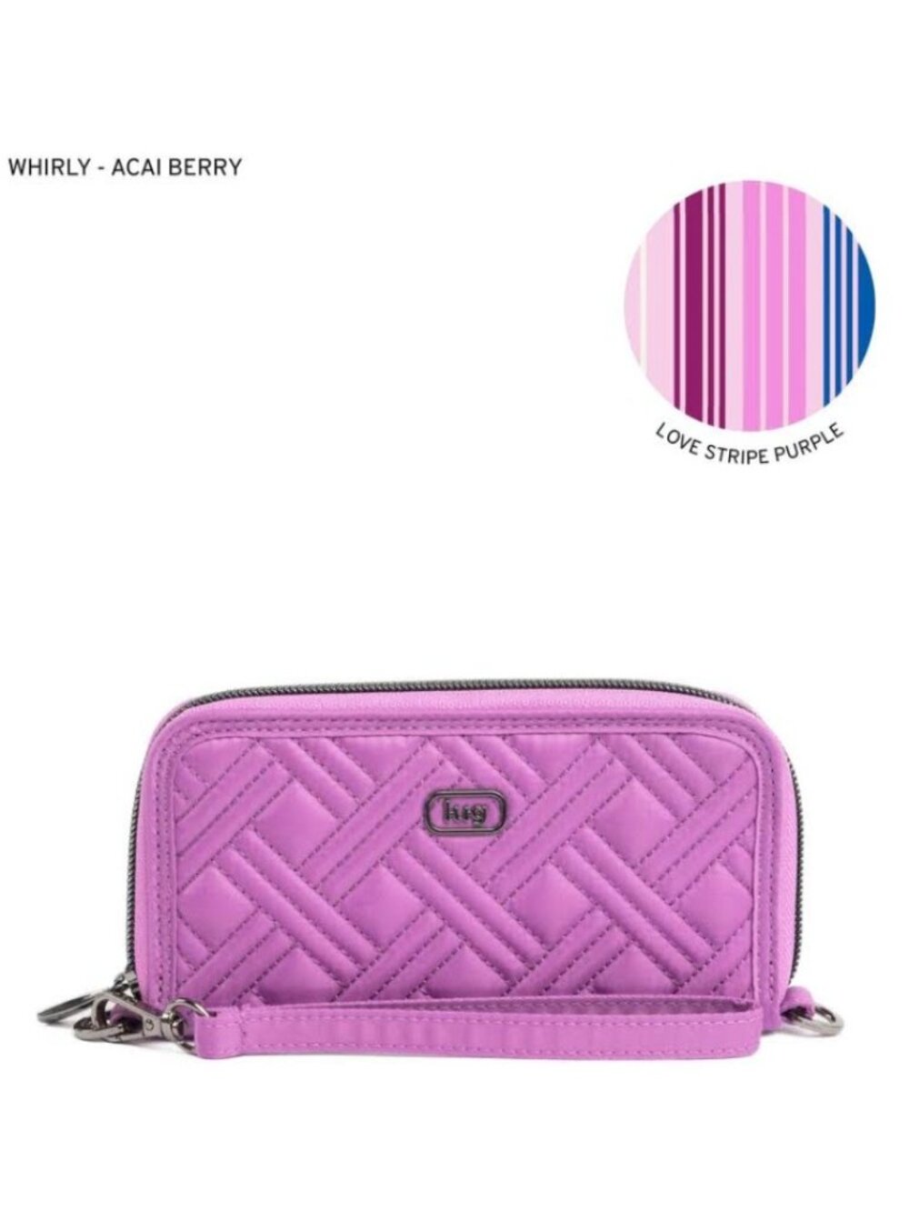 Lug Whirly RFID Wristlet Wallet Acai Berry